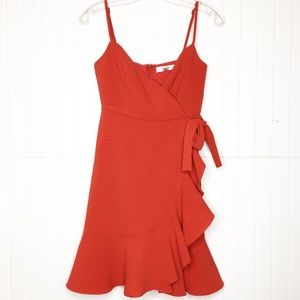 Likely Ruffled Red Mini Dress